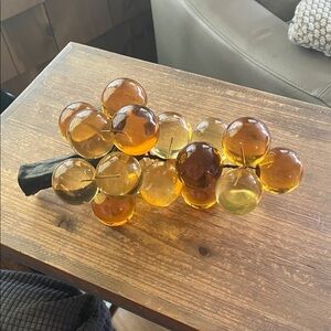 Vintage MCN Amber Glass Grape Cluster